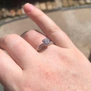 Faux diamond “engagement” ring